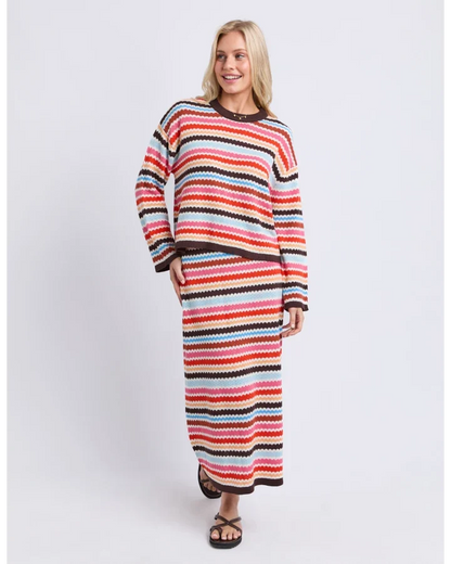 Retro Reef Long Slv Knit