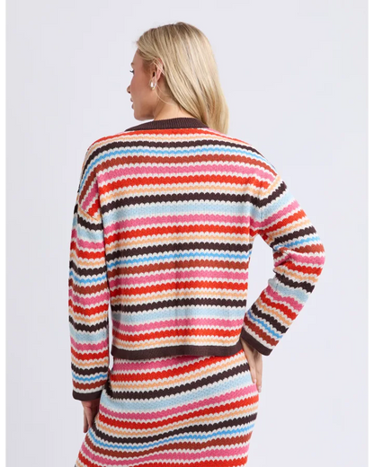 Retro Reef Long Slv Knit