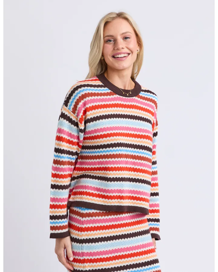 Retro Reef Long Slv Knit