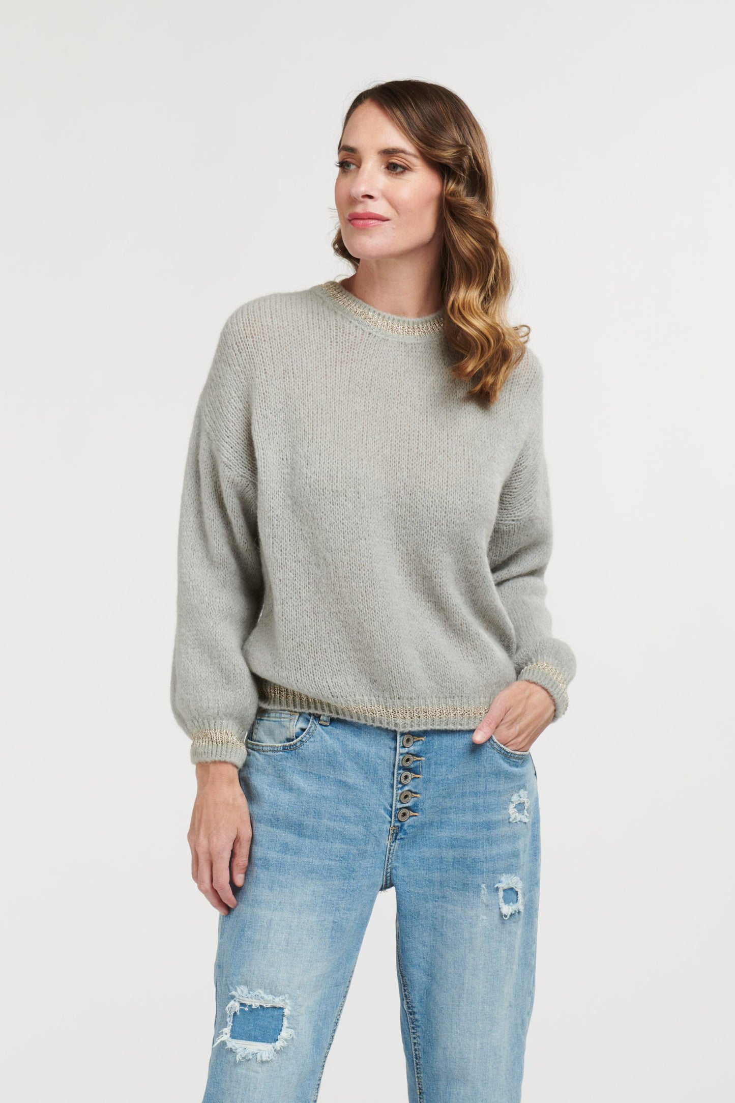 Jumper Lurex Trim