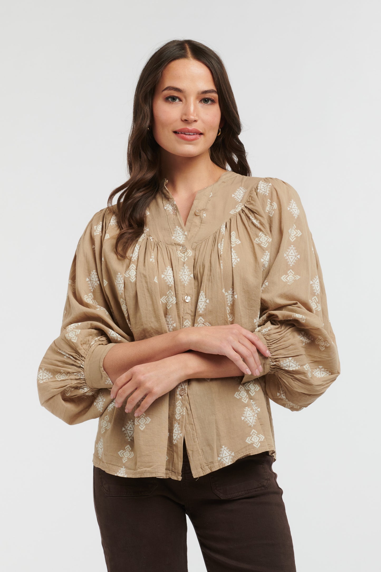 Sybil Shirt Tribal Print