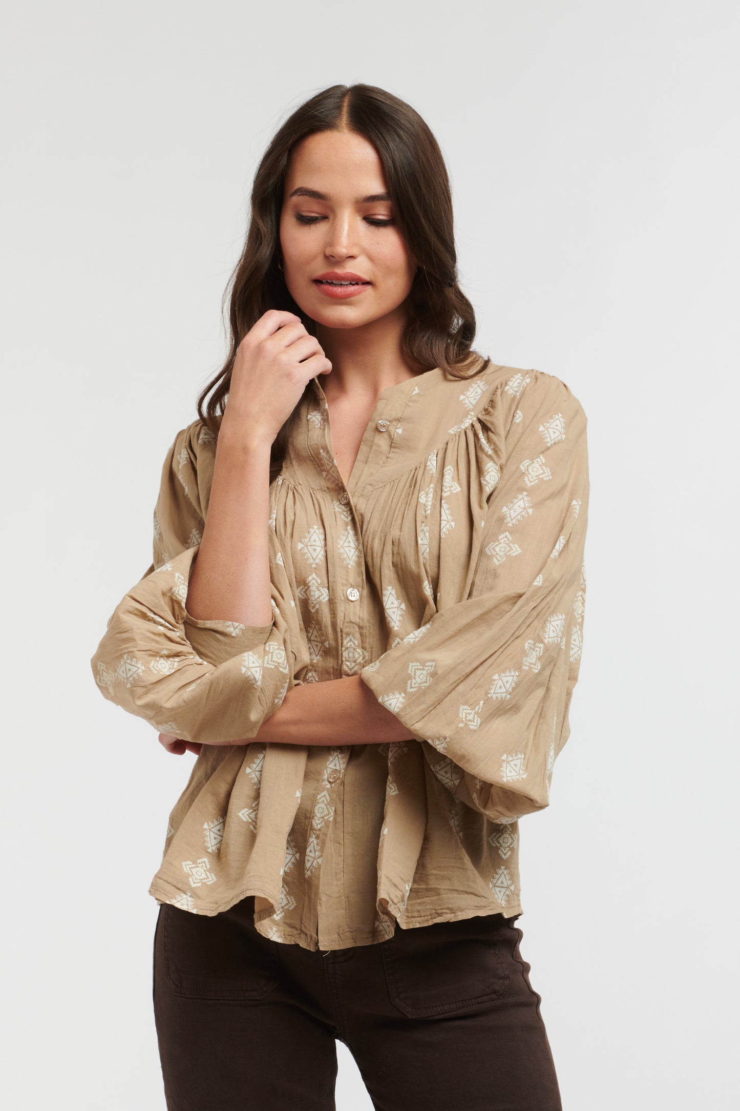 Sybil Shirt Tribal Print