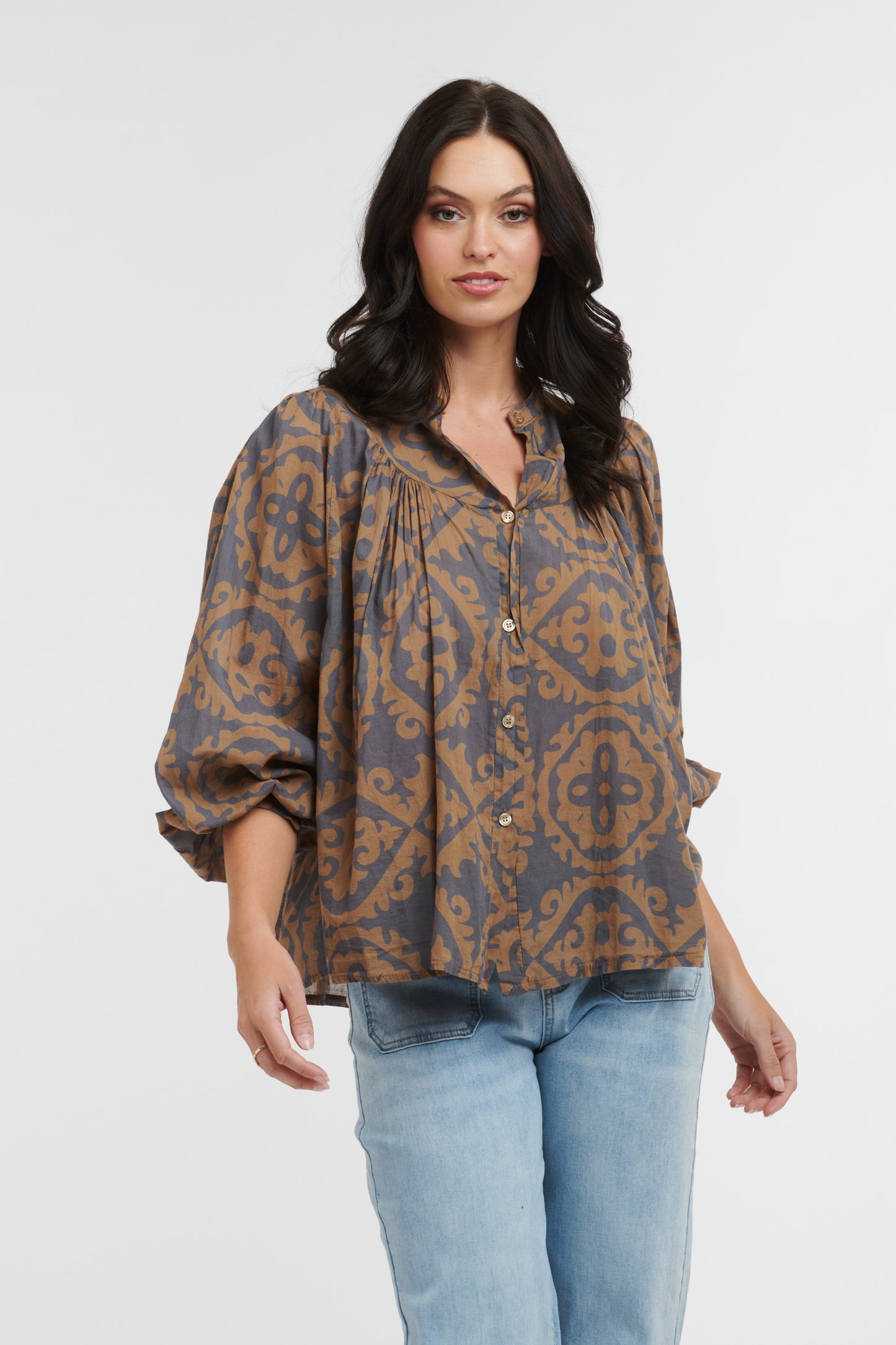 Fleur De Lis Print Shirt