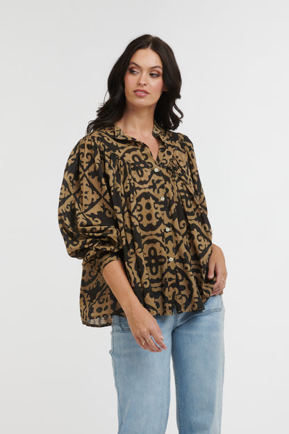 Fleur De Lis Print Shirt