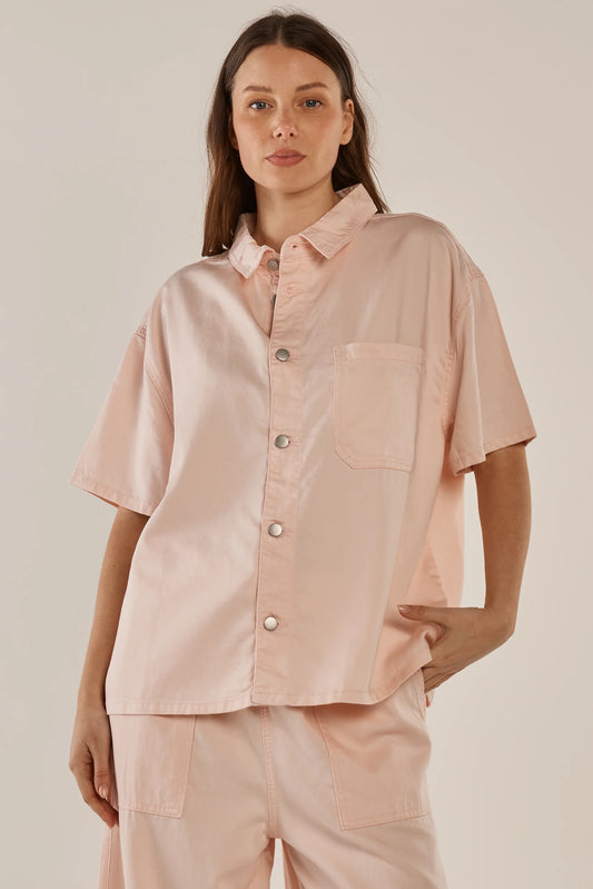 Saffra Short Slv Denim Shirt