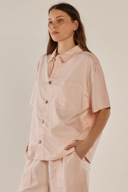 Saffra Short Slv Denim Shirt
