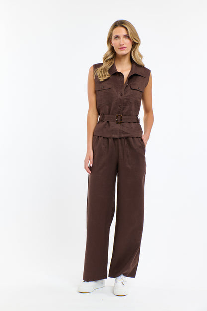 Perry Linen Drawcord Pant