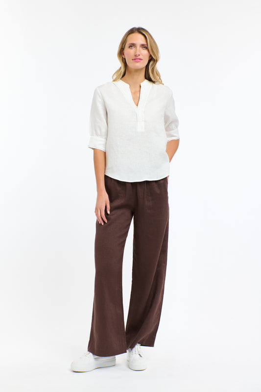 Bradley Linen Stitch Top