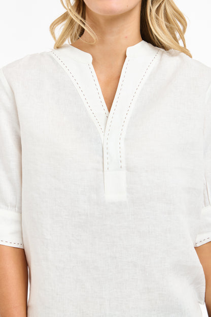 Bradley Linen Stitch Top