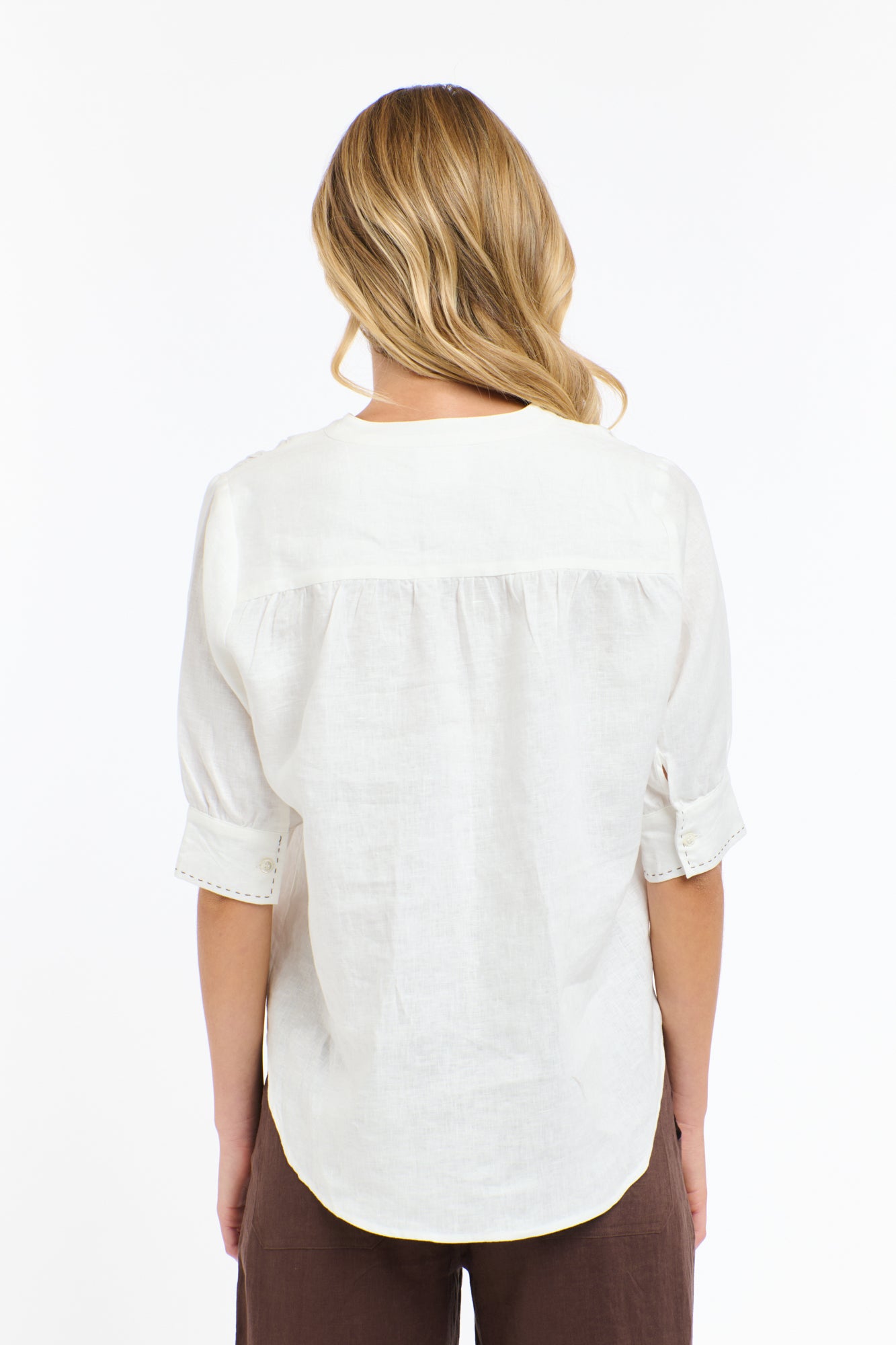 Bradley Linen Stitch Top