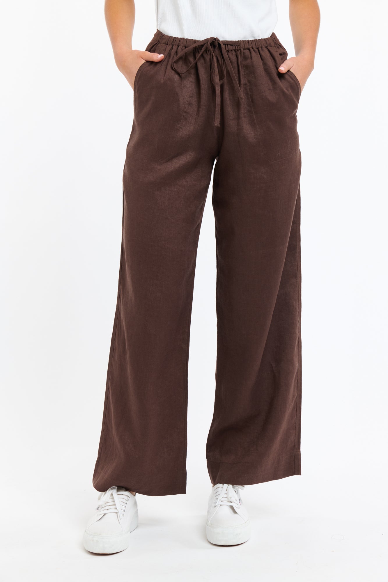Perry Linen Drawcord Pant