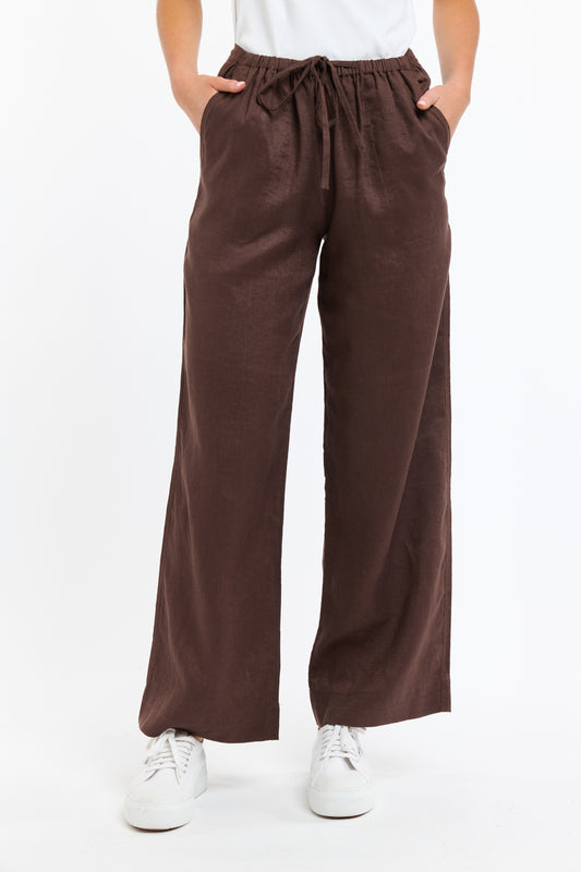 Perry Linen Drawcord Pant