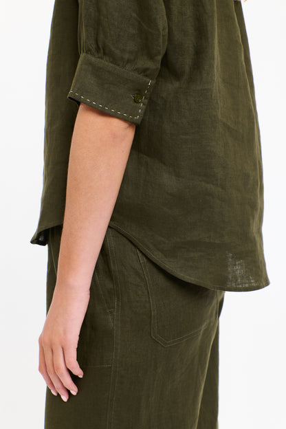 Bradley Linen Stitch Top