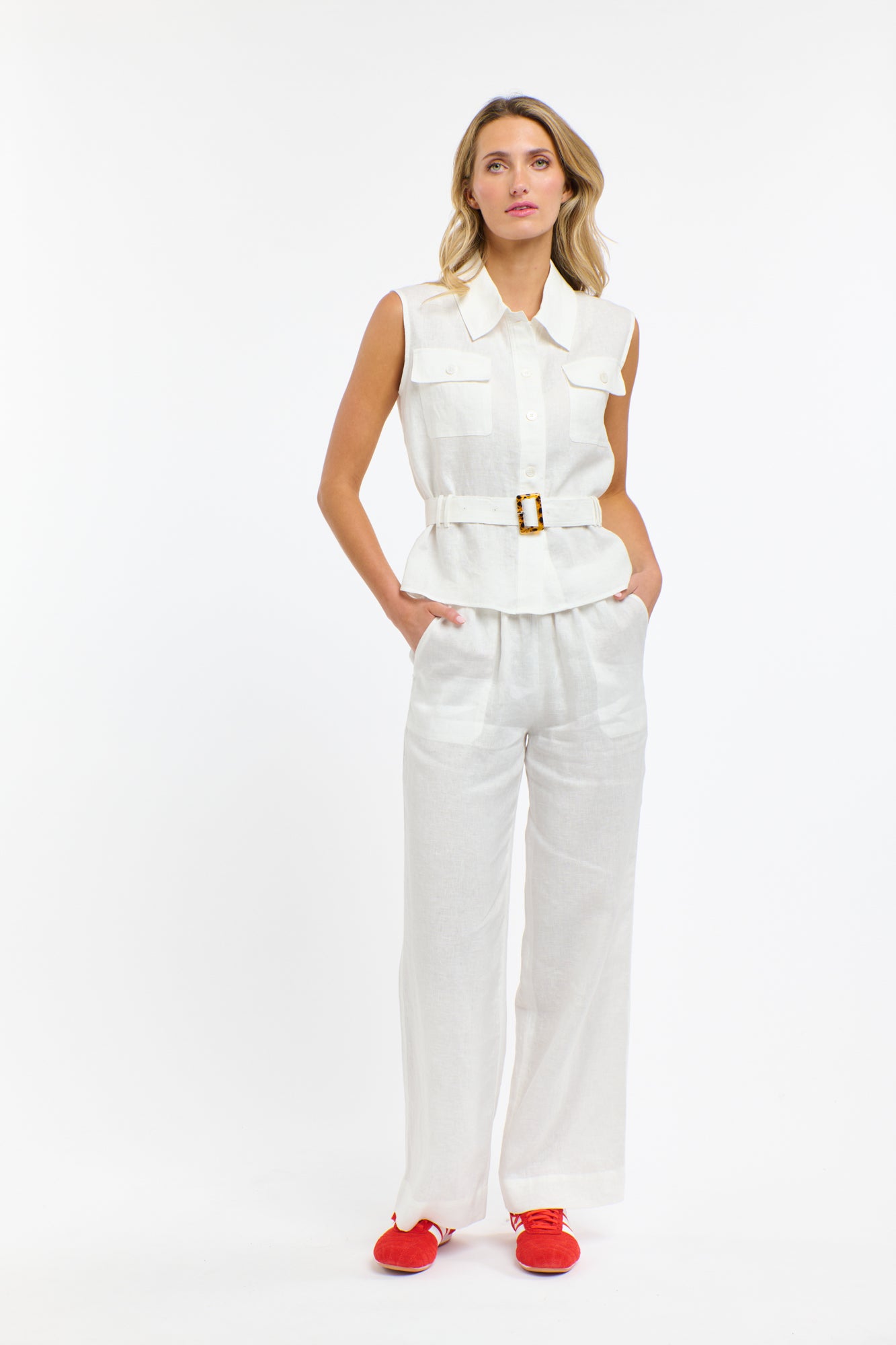 Perry Linen Drawcord Pant
