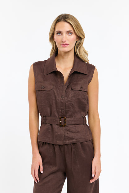 Perry Linen Vest