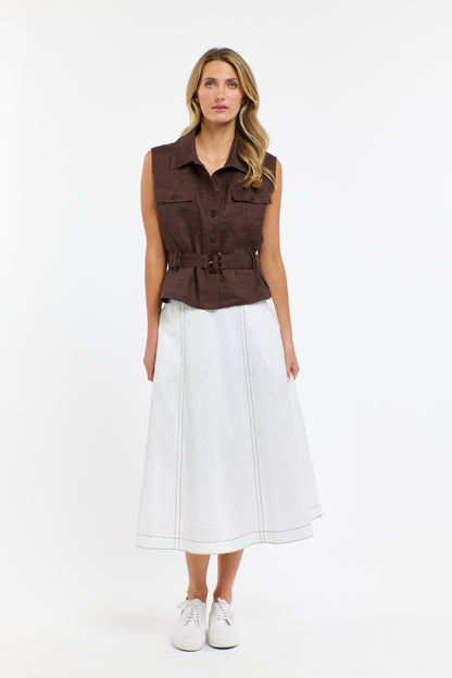 Dakota Linen Skirt