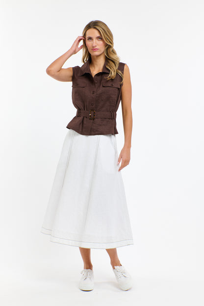 Dakota Linen Skirt