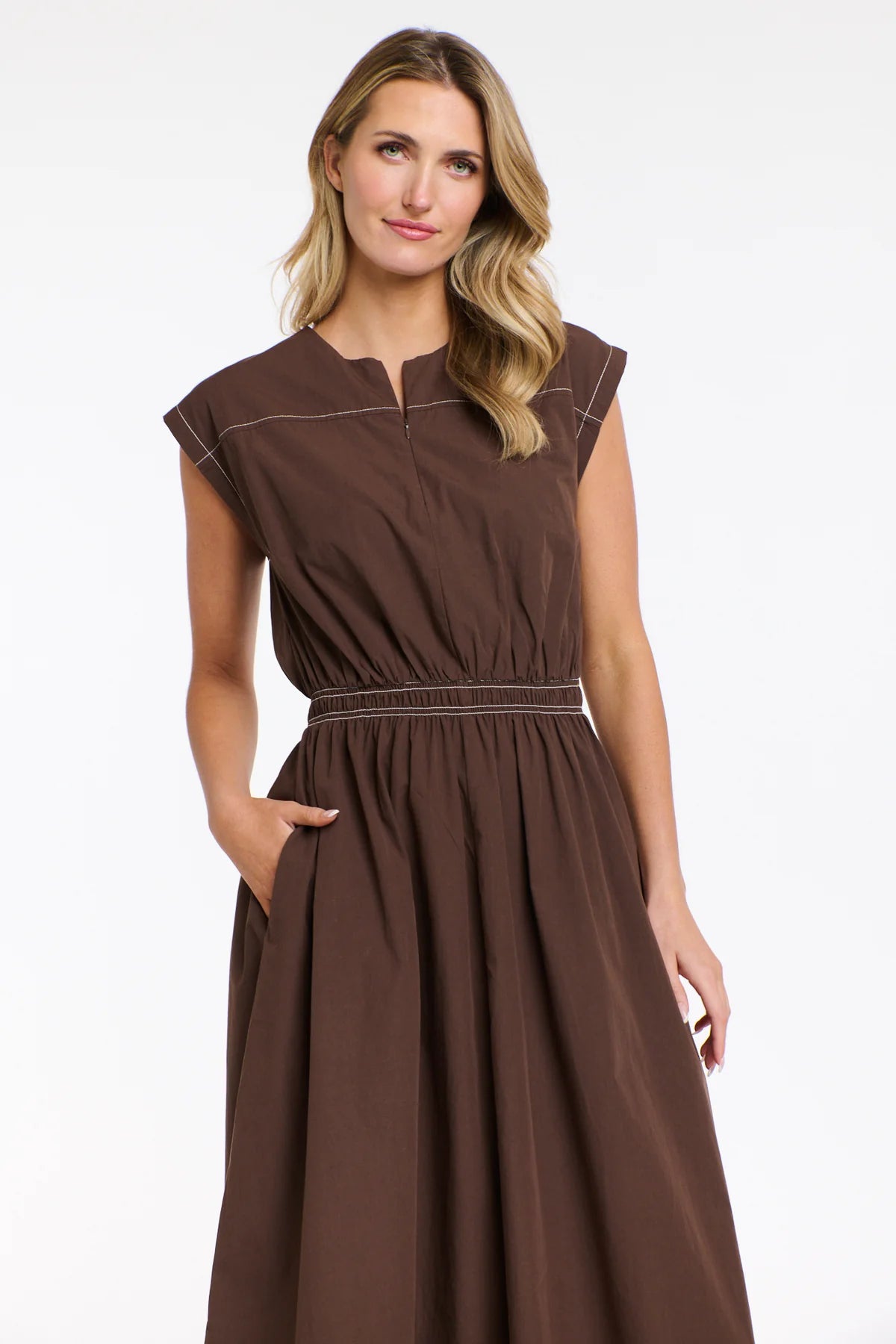 Cooper Contrast Stitch Dress