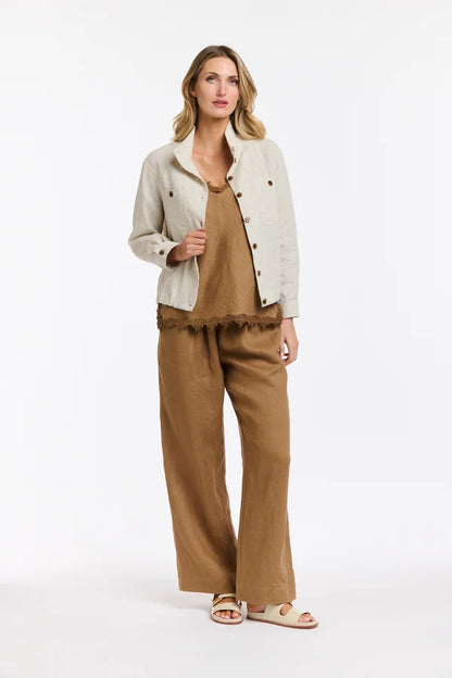 Rowan Linen Bomber Jacket