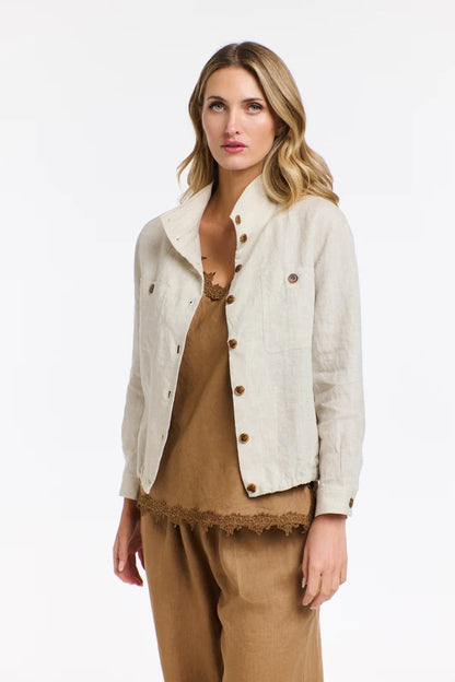 Rowan Linen Bomber Jacket