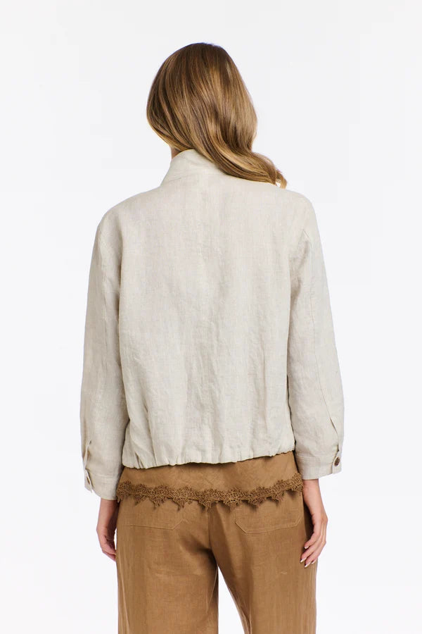 Rowan Linen Bomber Jacket