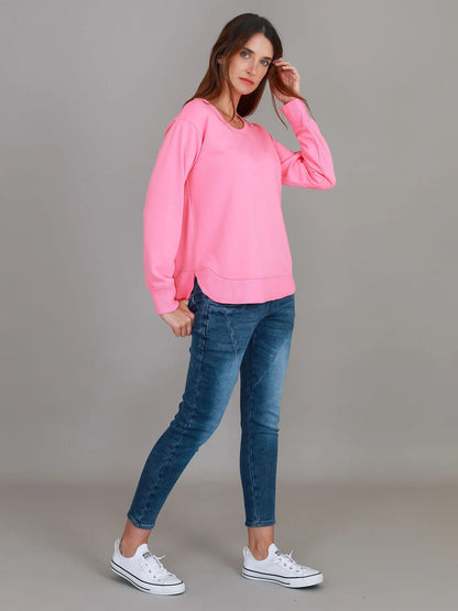 Charlette Curve Hem Sweater