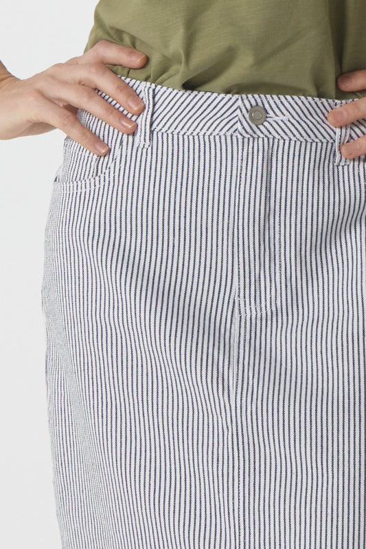 Stripe Knee Length Skirt