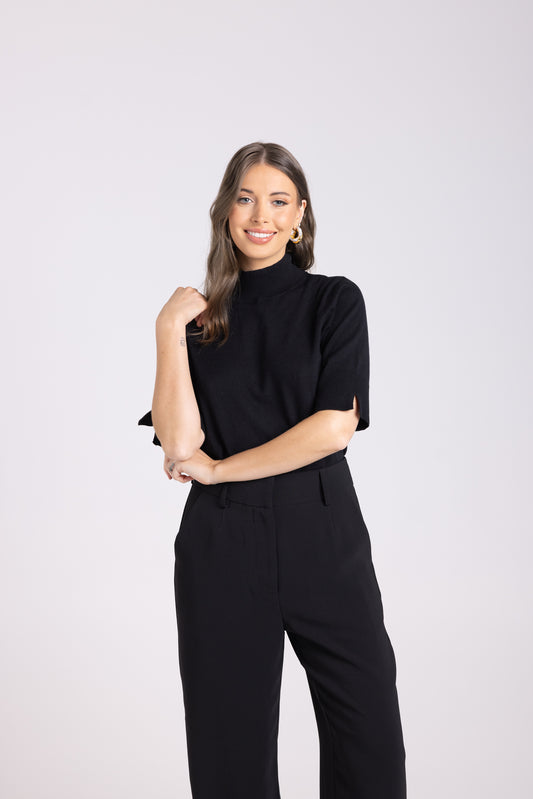Rib Short Sleeve Knit
