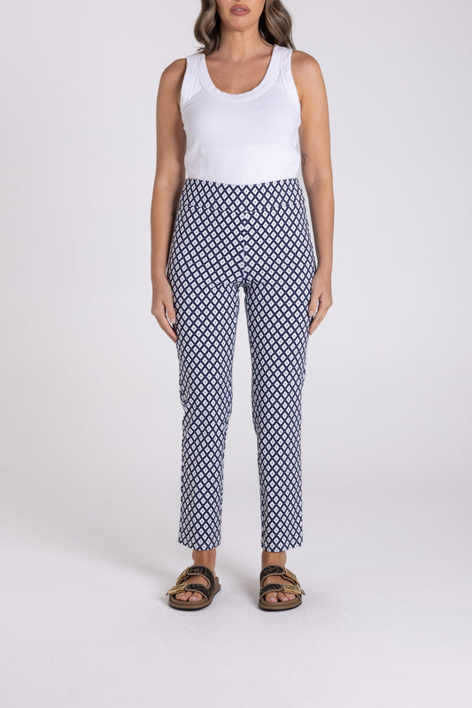 Diamond Pull On Crop Pant