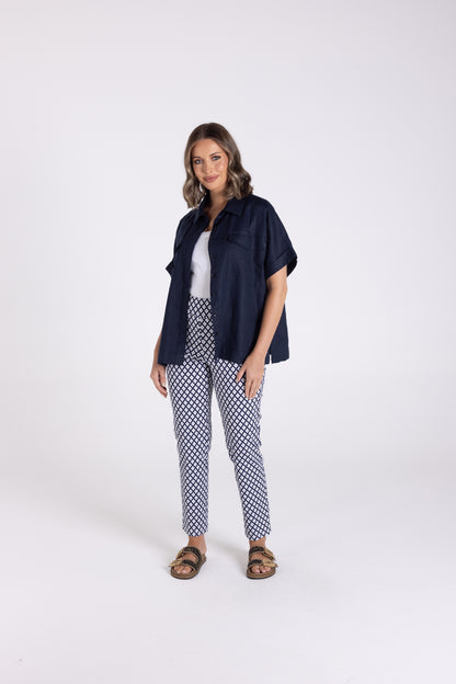 Diamond Pull On Crop Pant