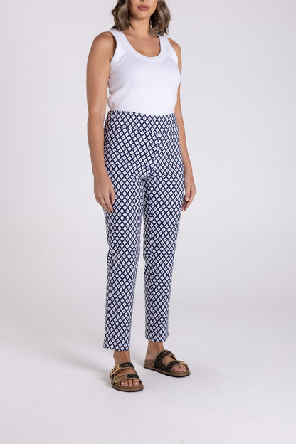 Diamond Pull On Crop Pant