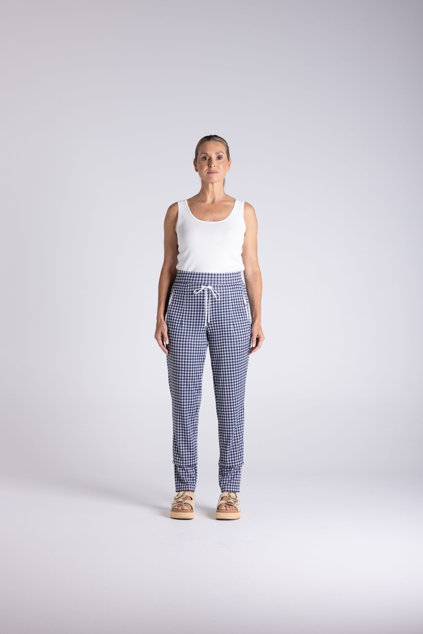 Gingham Panelled Pant
