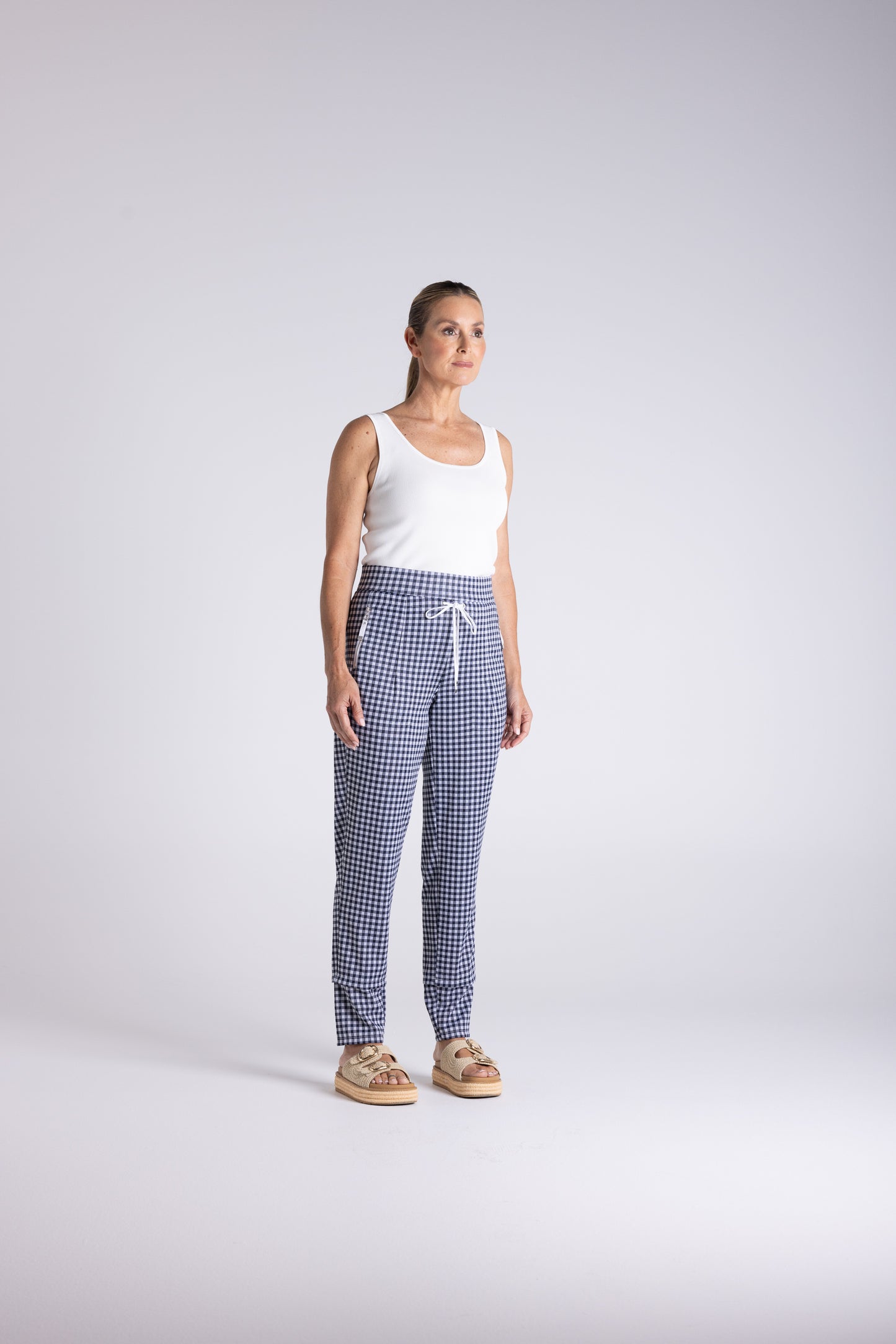 Gingham Panelled Pant
