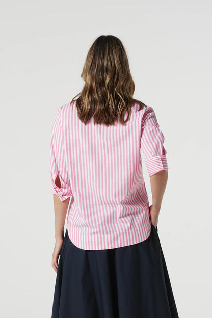 3/4 Slv Stripe Shirt