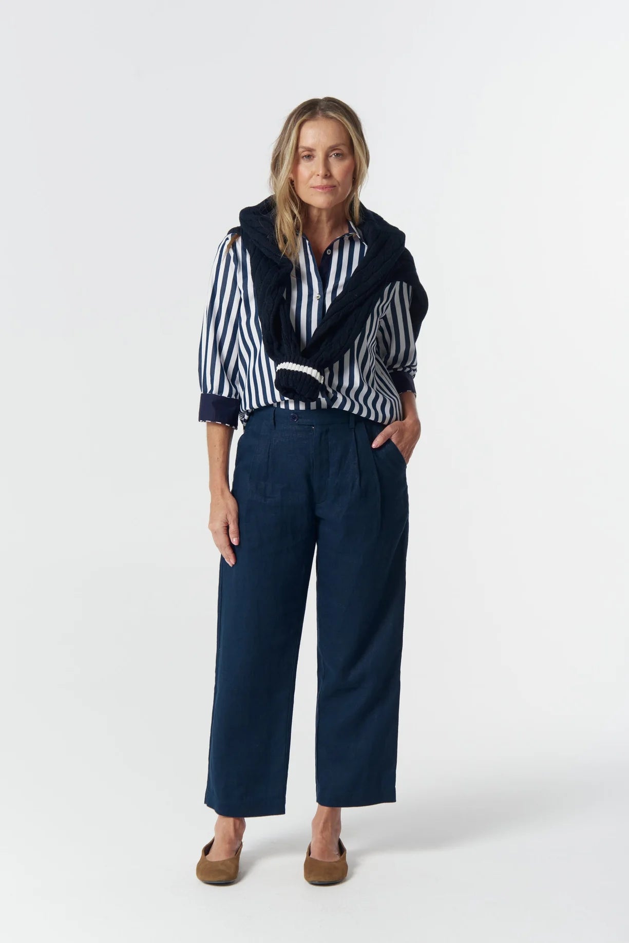 Classic Elbow Slv Cotton Shirt