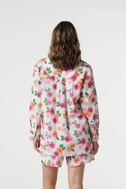 Floral Stitches Oversize Shirt
