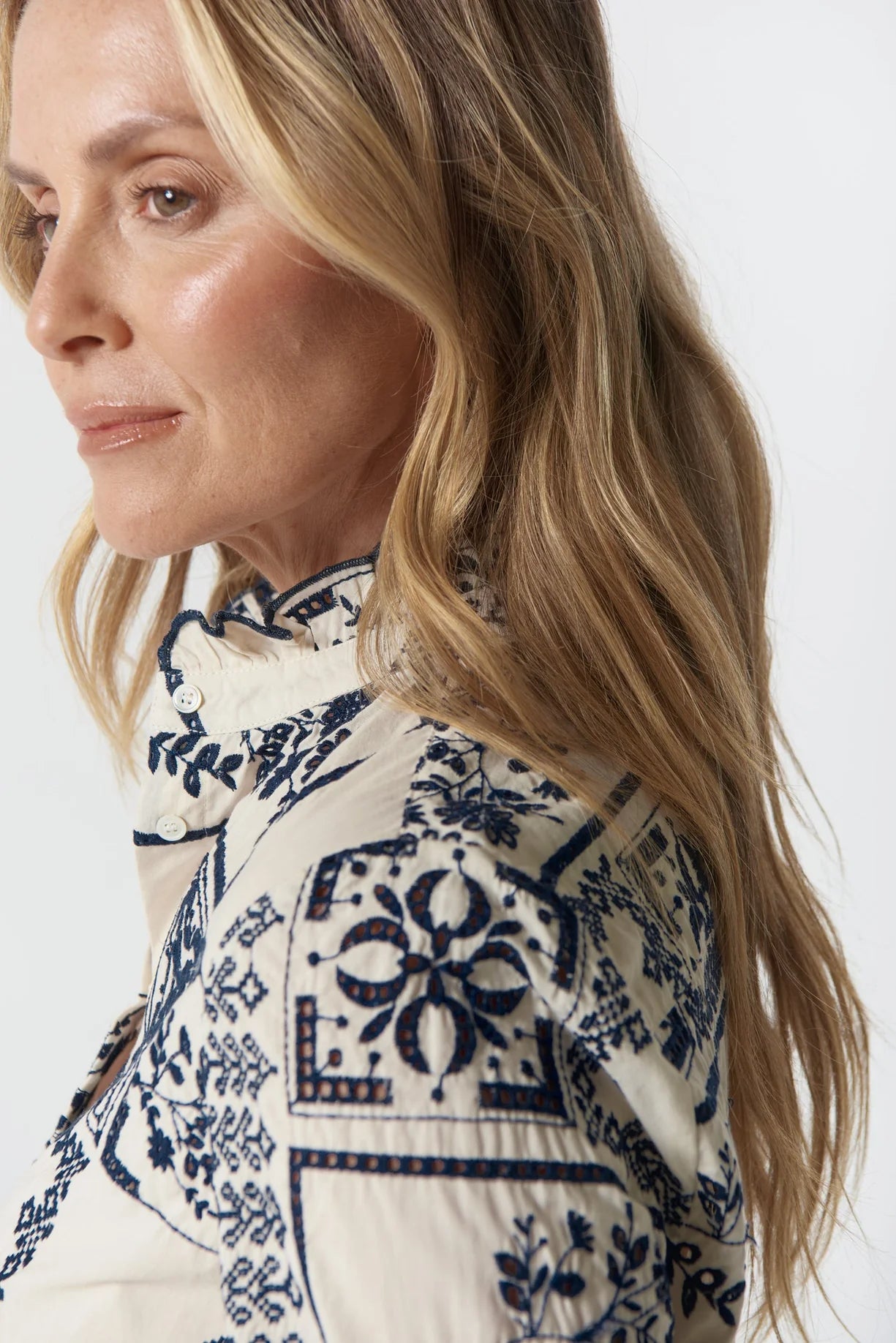 Wattle Frill Cotton Shirt