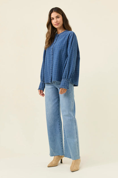 Sloane Denim Frill Shirt