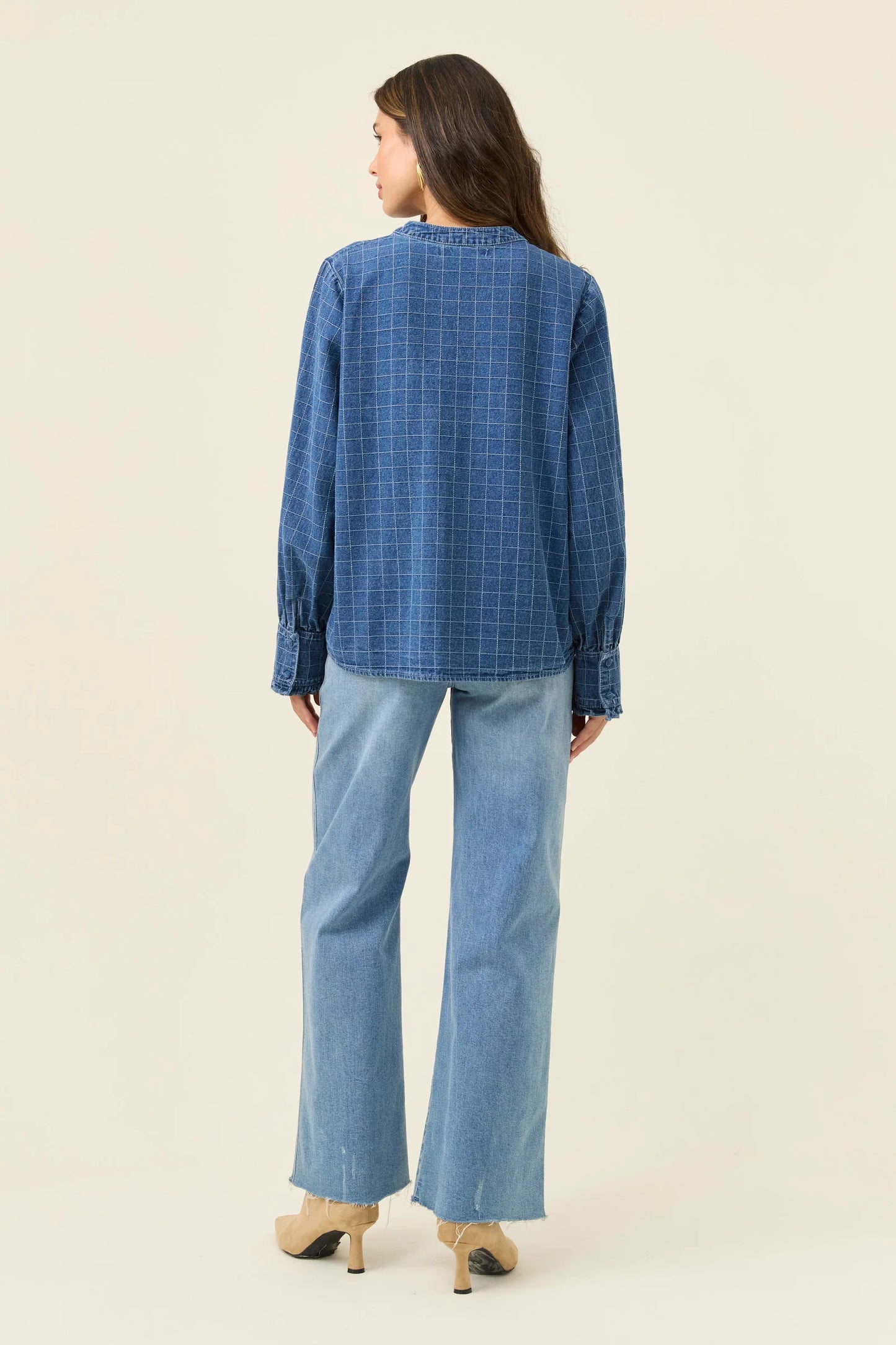 Sloane Denim Frill Shirt