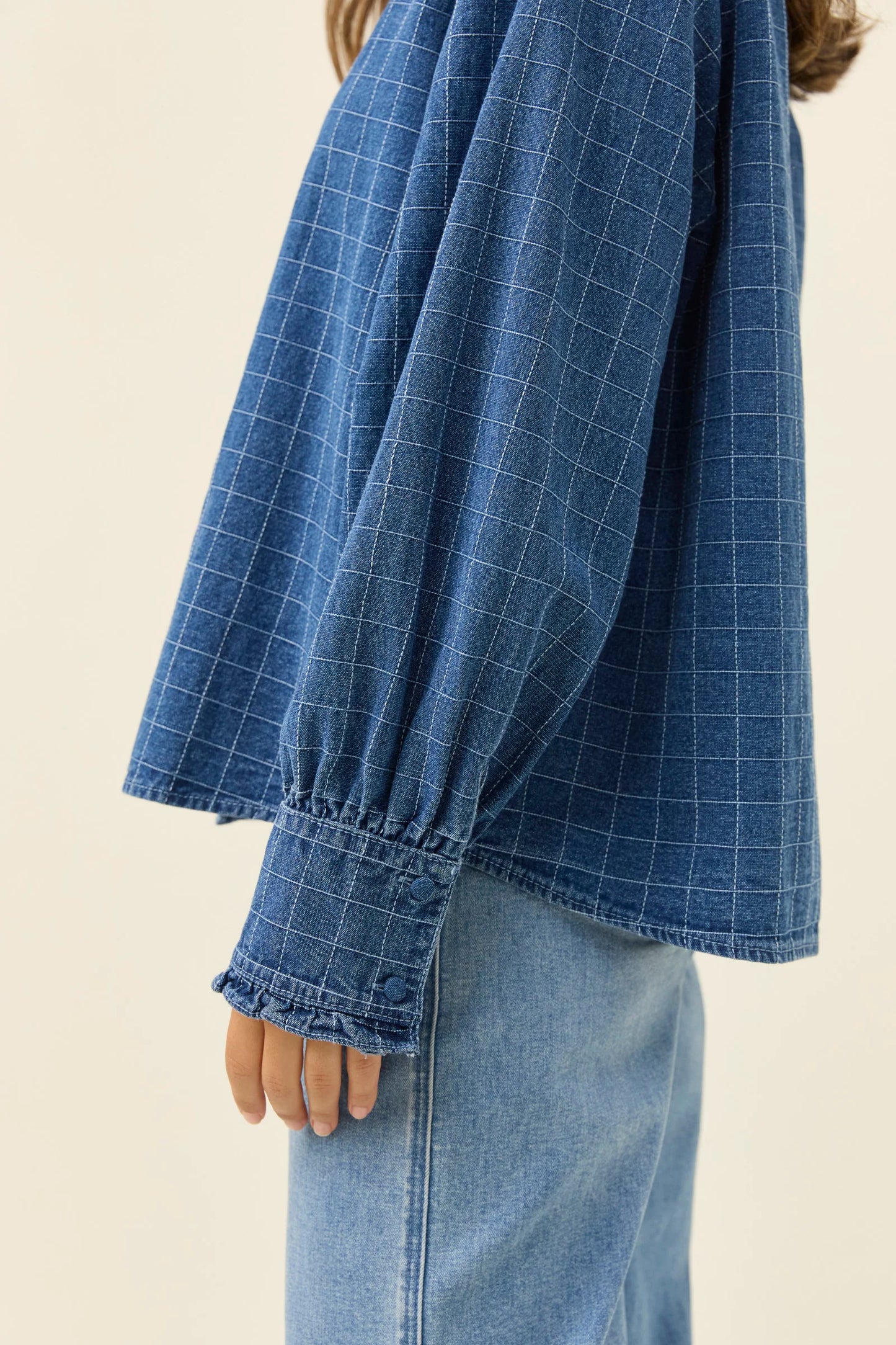 Sloane Denim Frill Shirt