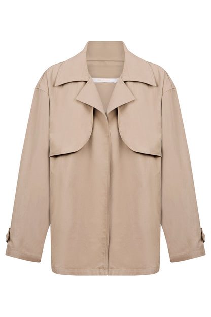 Farida Cropped Trench