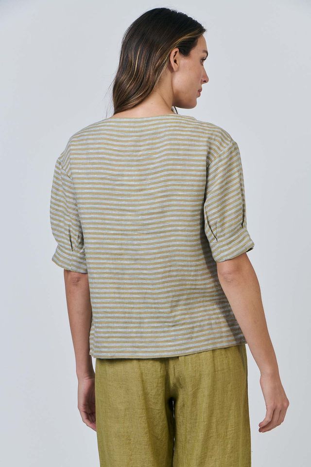 Linen Stripe Top