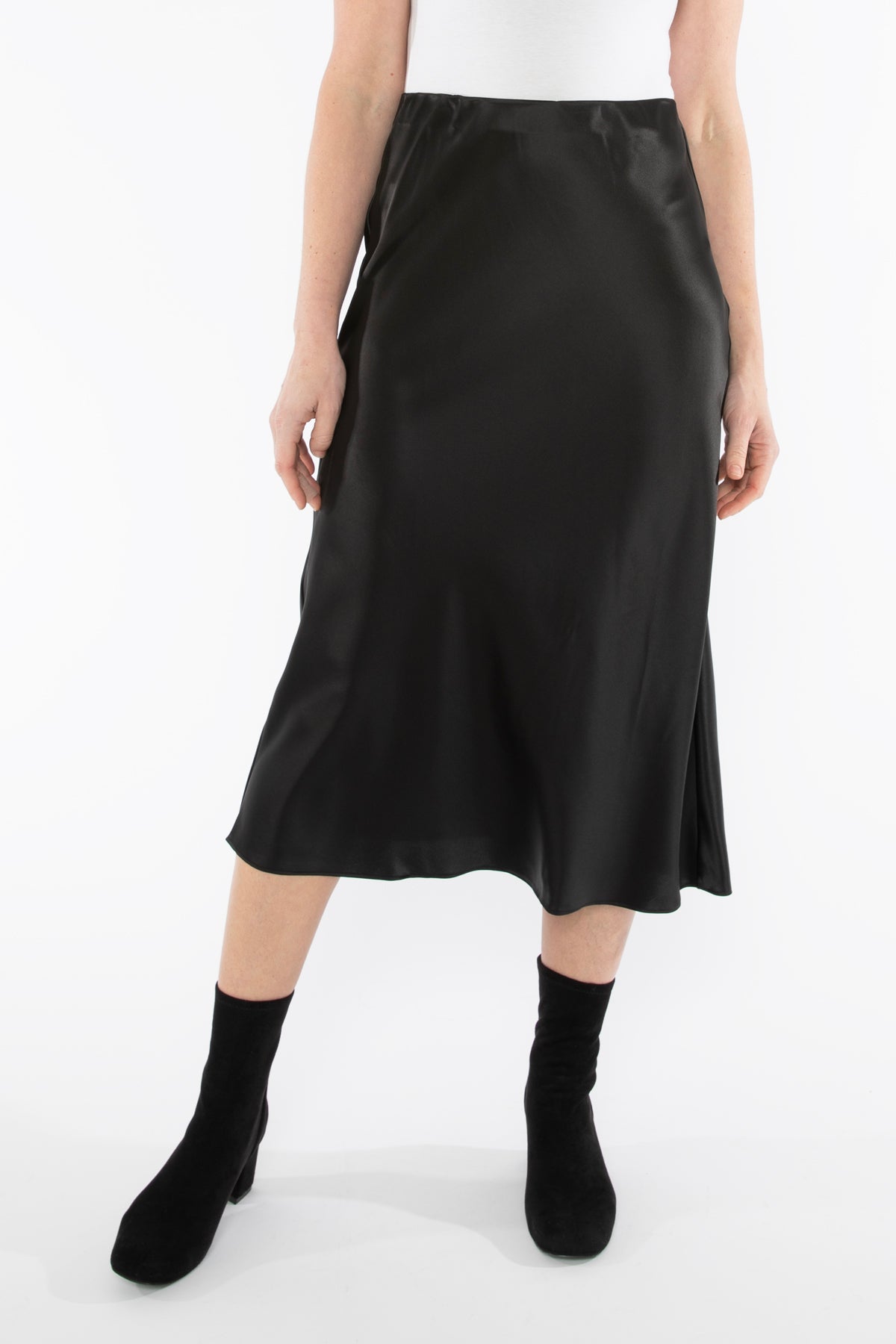 Bias Satin Skirt