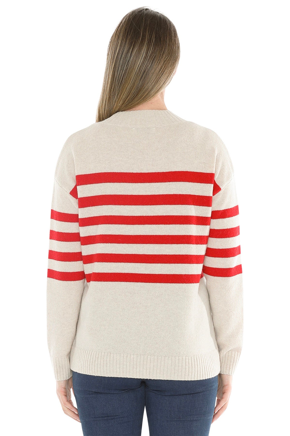 Stripe Cable Pullover