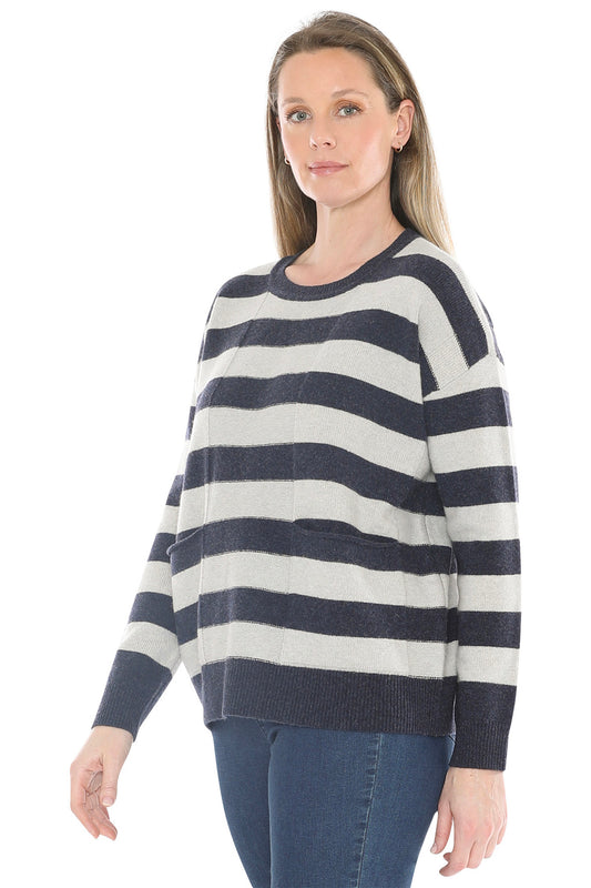 Panel Stripe Pullover