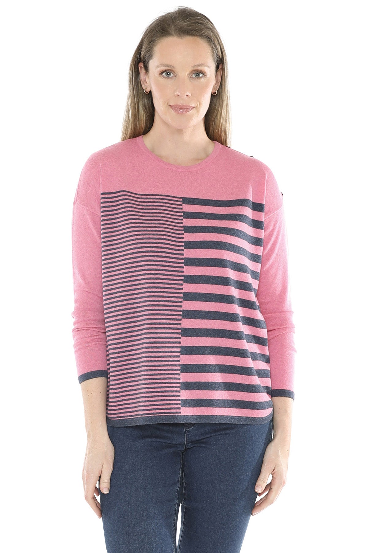 Mixed Stripe Pullover