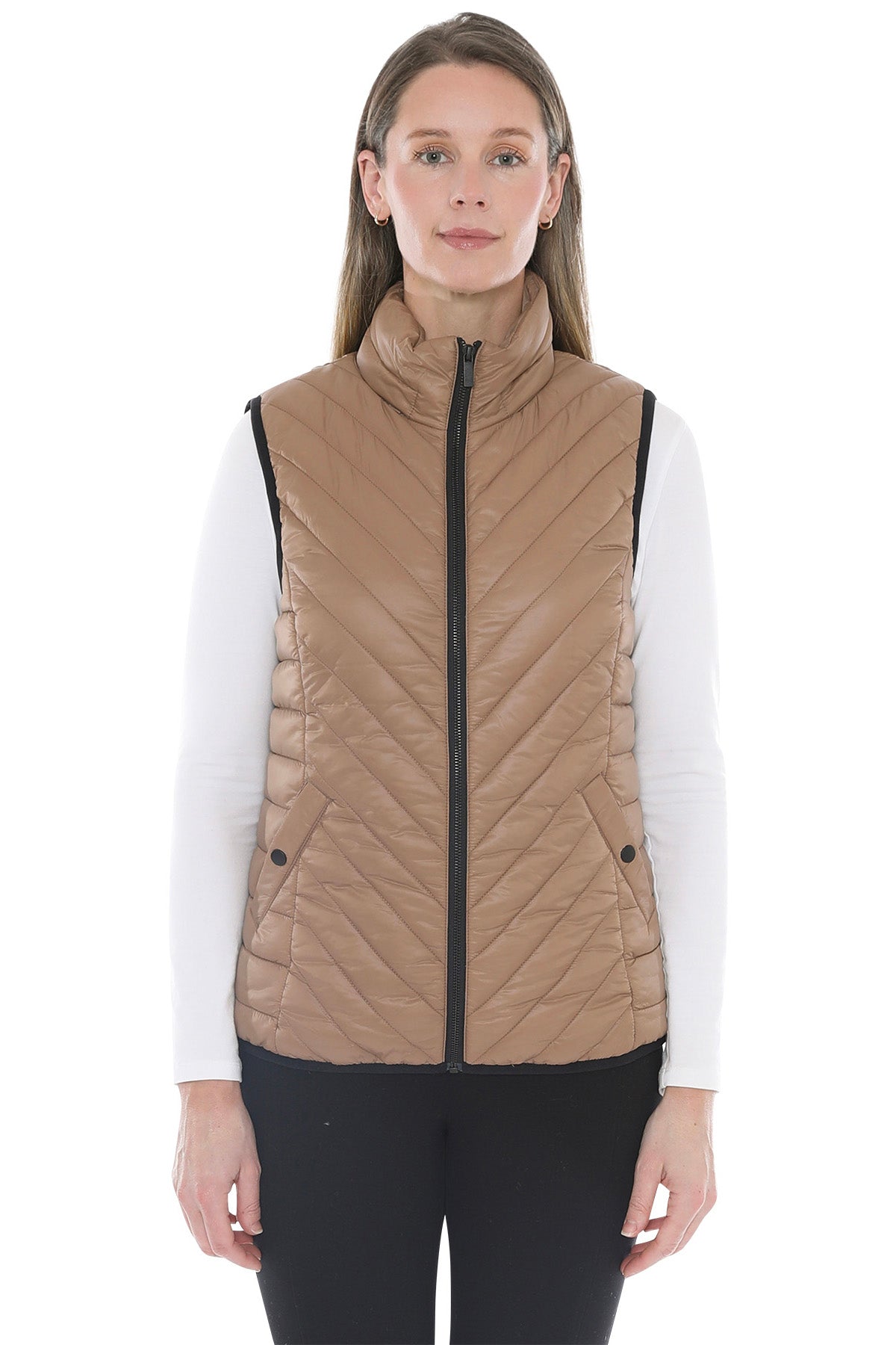 Contrast Trim Vest