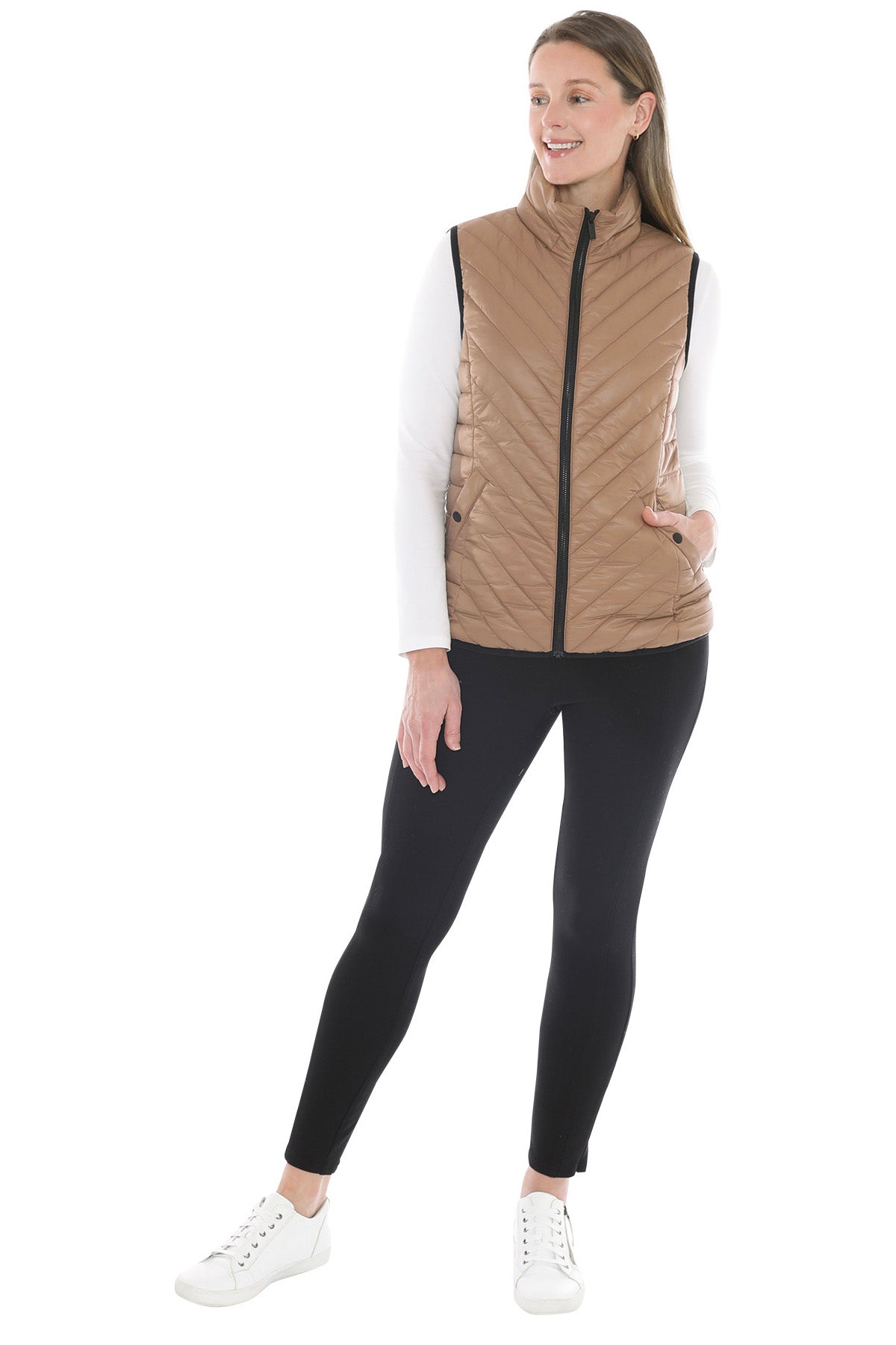 Contrast Trim Vest