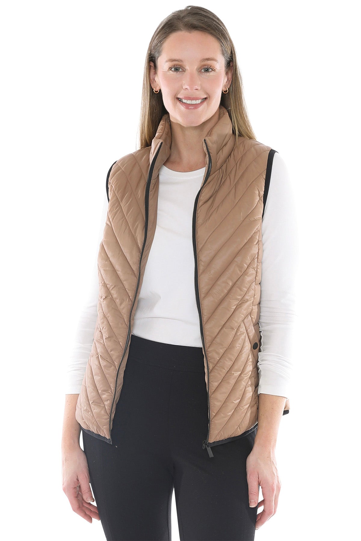 Contrast Trim Vest