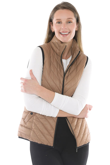 Contrast Trim Vest